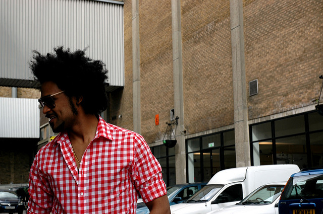 Gingham Man on Street